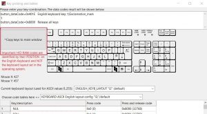 Confguring USB module via GUI- entering and copying key "1" in "Key Probing and Tables""K