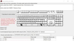 Customizing USB module via GUI - entering key "1" in "Key Probing and Tables"