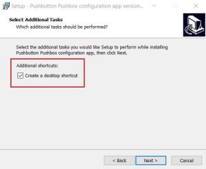 GUI for USB module - creating or avoiding a desktop shortcut during setup