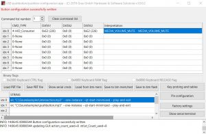 Programming USB module via GUI - sound pause