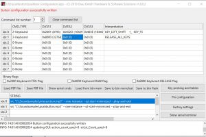 Programming USB module via GUI - starting presentation from current slide