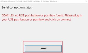 Connecting the USB pushbutton or pushbox with the app